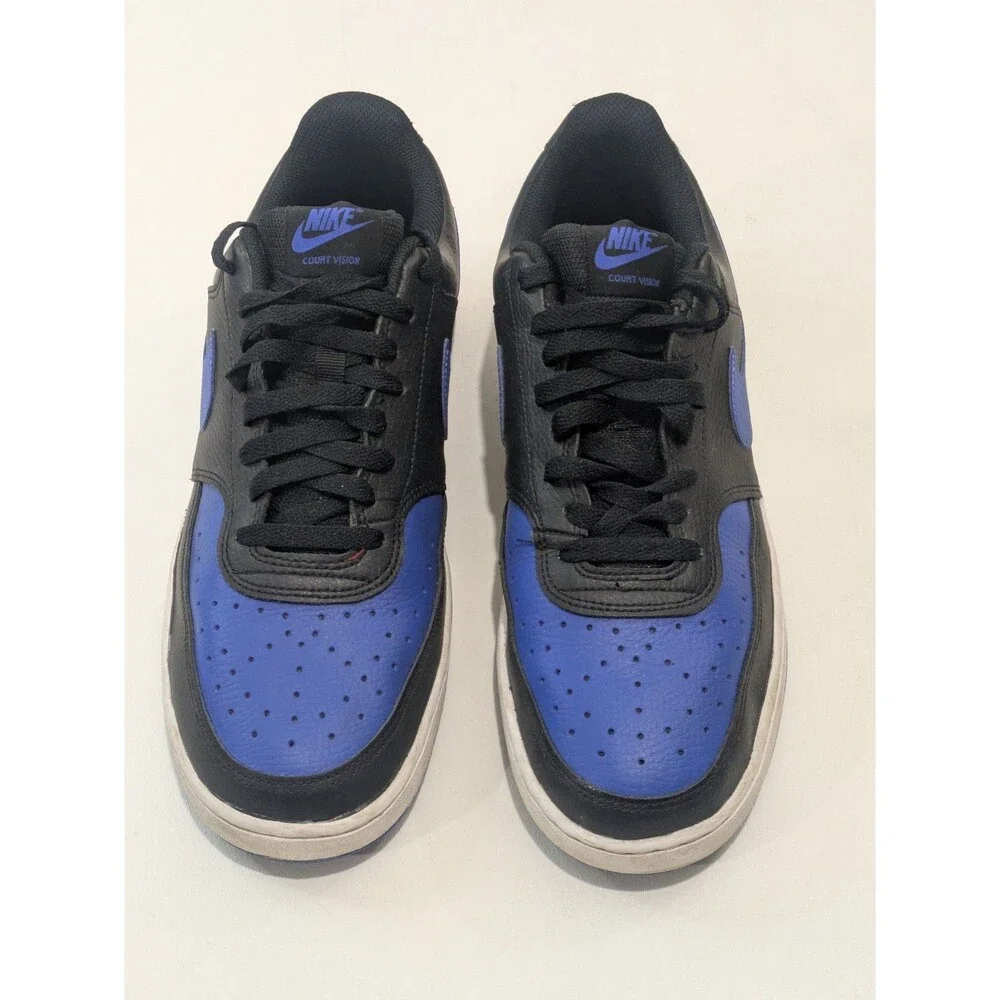 Nike Court Vision Low Black Royal Blue Sneakers Men's Size 10 Casual Shoes‎